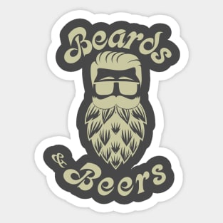 Beards & Beers - Tan Sticker